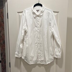 J. Jill White Casual Button Down Shirt